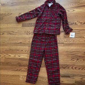 Little Me Red Plaid Kids Christmas Pajama Set